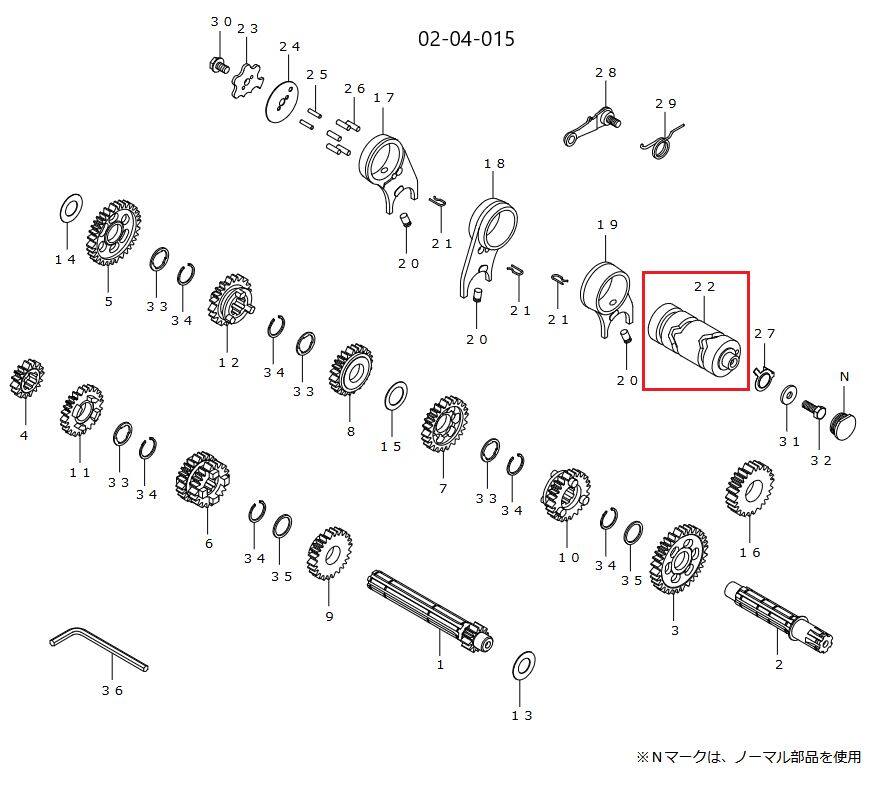 SP武川 SPタケガワ 【補修部品】ギアシフトドラム ミッション・ギア エンジンパーツ エンジン