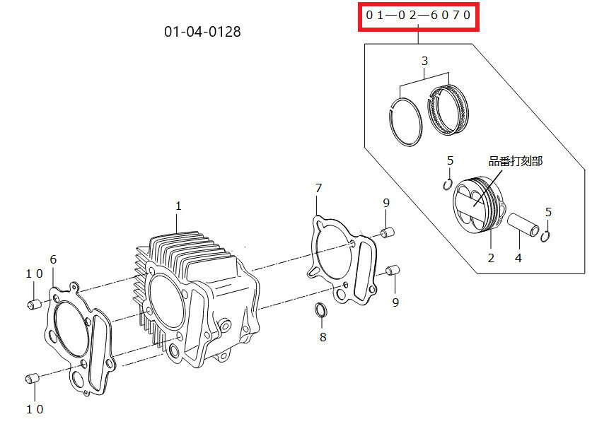 SP武川 SPタケガワ 【補修用パーツ】DOHC 4VALVEシリンダーキット(125cc／SCUT) シリンダー エンジンパーツ エンジン