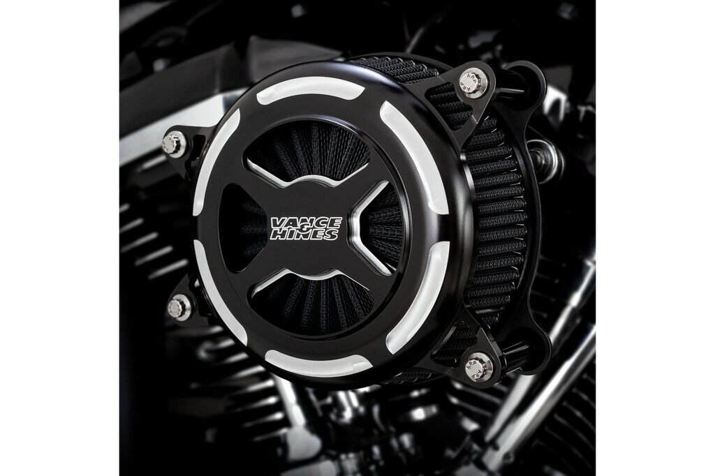 VANCE&HINES バンス&ハインズ VO2 エアインテイク X エックス スポーツスターファミリー HARLEY-DAVIDSON ハーレーダビッドソン エアクリーナー・エアクリーナーエレメント 吸気関連 エンジン カラー：白黒コントラスト／塗装仕上げ
