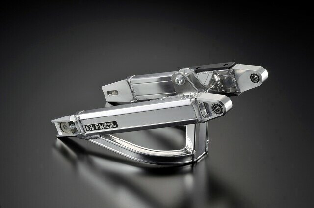 OVER オーヴァー スイングアーム モンキー HONDA ホンダ 足回り カラー：シルバー / タイプ：16cmロング モノ NSRホイール幅対応