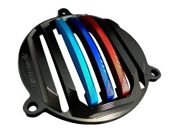 Go Works ゴーワークス ファンカバー GTR FI aero 125 OZ 150 Ray RS Zero 100 S ES BWS CYGNUS X YAMAHA ヤマハ aeonmotor Aモーター 外装 カラー：ブラック / カラー：ブルー／ホワイト／レッド (France／Taiwan color scheme)