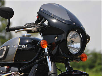 CHIC DESIGN シックデザイン ロードコメット STREET CUP TRIUMPH トライアンフ ビキニカウル カウル関連 外装 カラー：レーシングイエロー / スクリーンカラー：スモーク
