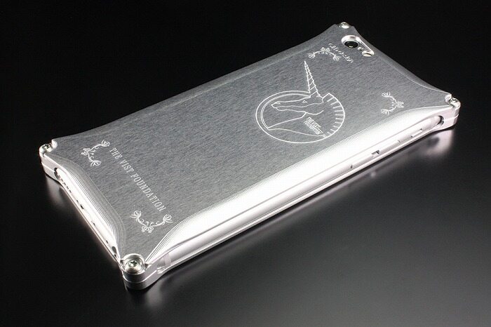 GILD design ギルドデザイン 機動戦士ガンダムUC ジュラルミンスマホジャケット(iPhone6S／6用) スマートフォンケース 電子機器類 カラー：ビスト財団(シルバー)(2.0)