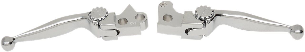 POWERSTANDS RACING パワースタンズレーシング LEVER SET HD PSR JOURNY HARLEY-DAVIDSON ハーレーダビッドソン ブレーキ・クラッチレバーセット ハンドル周辺パーツ ハンドル COLOR：Natural (Chrome FINISH) [0610-2030]