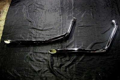 部品屋K&W ドラッグパイプマフラー FXR HARLEY-DAVIDSON ハーレーダビッドソン フルエキゾーストマフラー マフラー