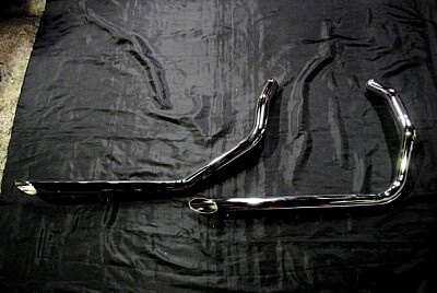 部品屋K&W ドラッグパイプマフラー EVOスポーツスター XL HARLEY-DAVIDSON ハーレーダビッドソン フルエキゾーストマフラー マフラー