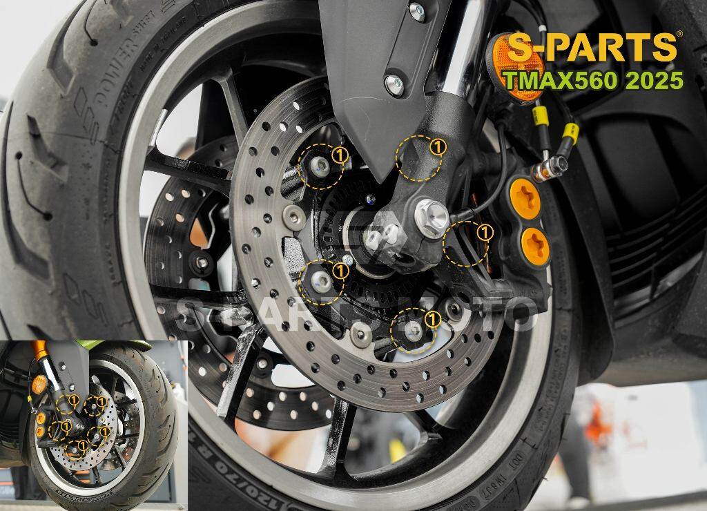 S-PARTS エスパーツ フロントブレーキディスク取付ボルトセット TMAX560 YAMAHA ヤマハ その他汎用外装部品・ドレスアップパーツ 外装