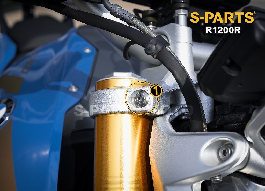 S-PARTS エスパーツ フロントフォーク アッパートリプルクランプボルト(トップブリッジ) R1200R BMW その他汎用外装部品・ドレスアップパーツ 外装
