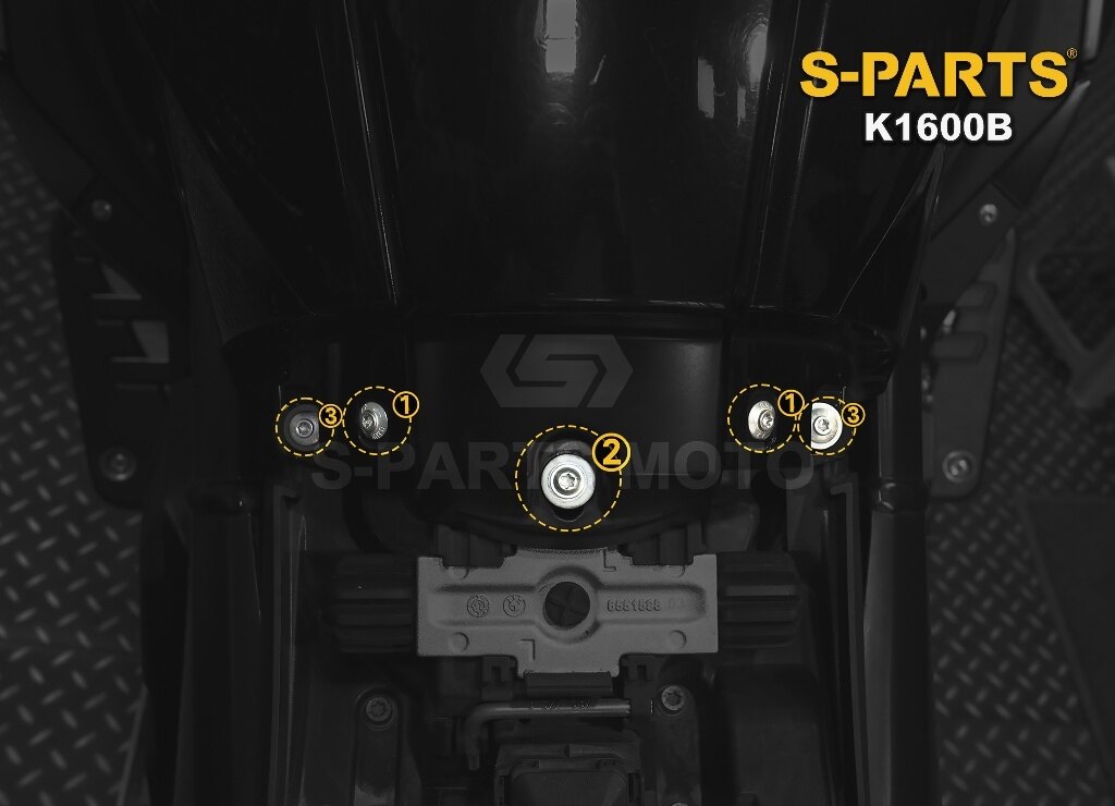 S-PARTS エスパーツ フロントシート下 フロントプレート取付ボルト K1600 B BMW その他汎用外装部品・ドレスアップパーツ 外装