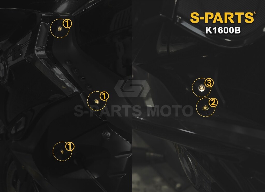 S-PARTS エスパーツ 左フロントボディ サイドパネルボルト K1600 B BMW その他汎用外装部品・ドレスアップパーツ 外装
