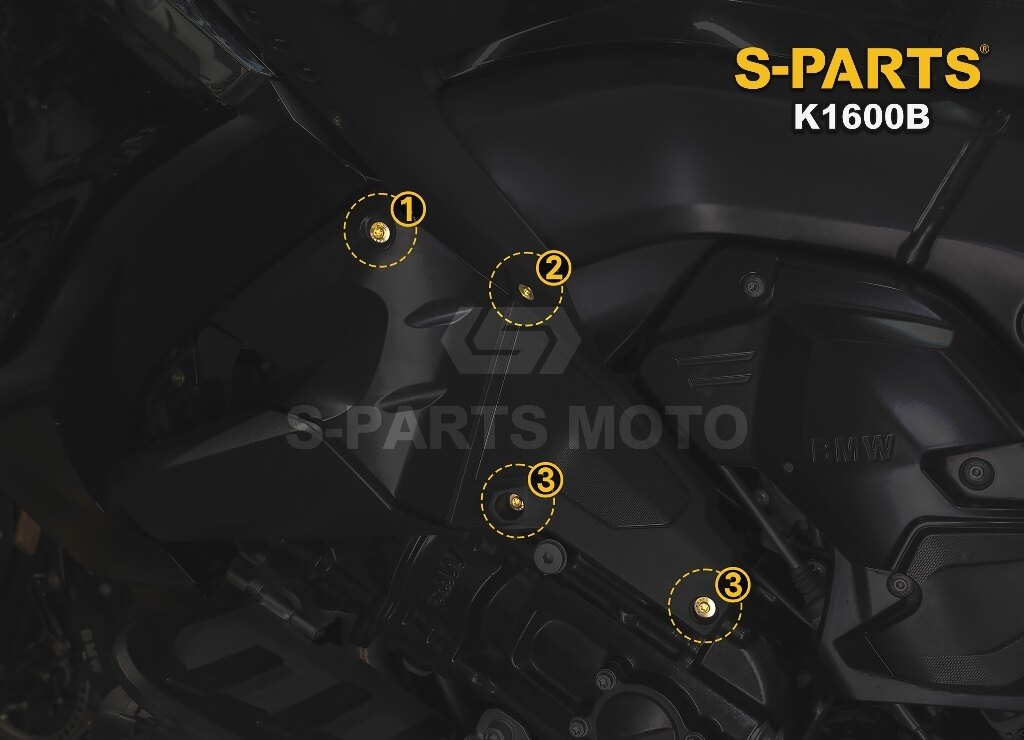 S-PARTS エスパーツ 左ロアボディ サイドパネルボルト K1600 B BMW その他汎用外装部品・ドレスアップパーツ 外装