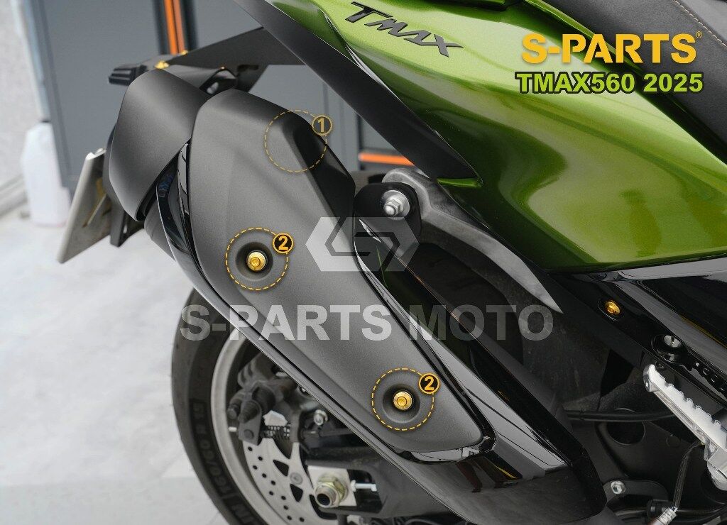 S-PARTS エスパーツ エキゾーストサイド ヒートシールドカバーボルト TMAX560 YAMAHA ヤマハ その他汎用外装部品・ドレスアップパーツ 外装