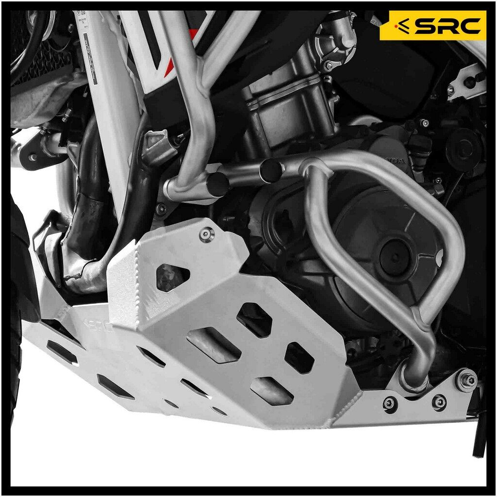 ■商品概要Webikeは、SRCの正規代理店です。■詳細説明SKID PLATE ENGINE (SRC) FOR HONDA CRF 1100L ADVENTURE SPORTCRF 1100L ADVENTURE SPORT Fits 2021 -ONSKID PLATE ENGINE is designed to protect the engine. Thisincludesthe exhaust pipe. Oil coolers side cases etc. that aresubject tobumps rubble and other road obstructions.The skid plate is designed to provide space for changing theengineoil. Easy to maintain without removing the protective coveron thebottom.SRC skid plates are Compatible with OEM aftermarket motorcyclesnodrilling cutting or modification required.Made from aluminum material for extra strength.Available in 2 colors(Black EDP / Powdercoat) Resistant to scratches andimpacts.Increase long service life. Made from aluminum 3 mm.(Silver Anodizing) prevents wear and corrosion. Resistanttoscratches Increase long service life. Made from aluminum 3mm.There is a set of spare parts and a manual that can beeasilyinstalled with general tools.Installation videos and assembly manuals can be downloaded fromtheSRC website and their official YouTube channel -SRCTHAILANDOFFICIAL.■注意点※取扱説明書が付属する場合は外国語となります。※輸入商材の為、納期が遅れる場合がございます。あらかじめご了承ください。※メーカー都合により商品の仕様変更がある場合がございます。ご了承ください。　※画像はイメージです。■適合車種CRF1100L Adventure Sport&ensp;CRF1100L Adventure Sport 年式: 21-24