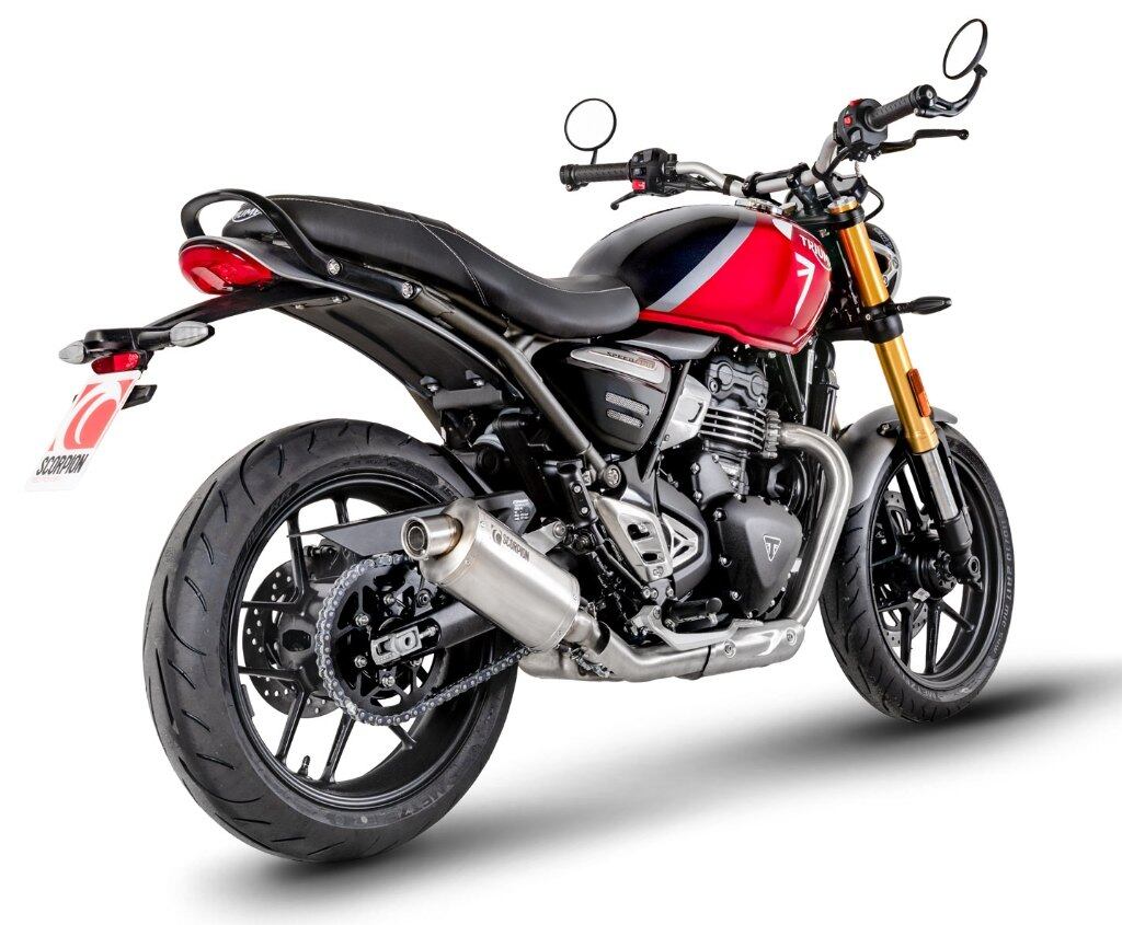 SCORPION スコーピオン ファクトリーオーバル スリップオンマフラー Speed 400 TRIUMPH トライアンフ マフラー