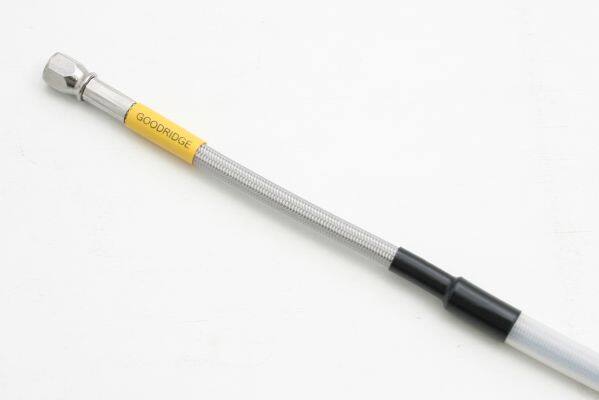 GOODRIDGE グッドリッジ ビルドアライン オフロード・モタードモデル用ユニバーサルブレーキホース ブレーキホース・クラッチホース ブレーキ ホース全長：1260mm / ホースカラー：クリア／ソケットタイプ：ステンレス