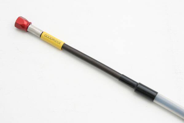Brake Hose - GOODRIDGE グッドリッジ ビルドアライン オフロード・モタードモデル用ユニバーサルブレーキホース ブレーキホース・クラッチホース ブレーキ ホース全長：1635mm / ホースカラー：スモーク／ソケットタイプ：アルミ