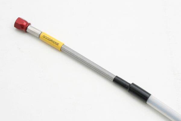 Brake Hose - GOODRIDGE グッドリッジ ビルドアライン オフロード・モタードモデル用ユニバーサルブレーキホース ブレーキホース・クラッチホース ブレーキ ホース全長：1635mm / ホースカラー：クリア／ソケットタイプ：アルミ