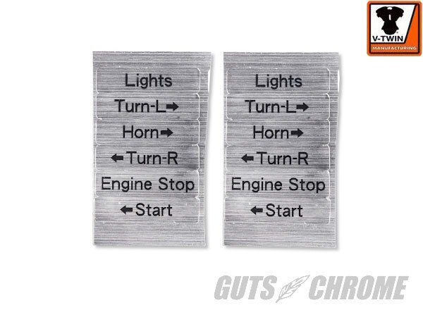 GUTS CHROME ガッツクローム 【V-TWIN】スイッチハウジングデカール その他ハンドルスイッチオプション・補修部品 ハンドル周辺パーツ ハンドル