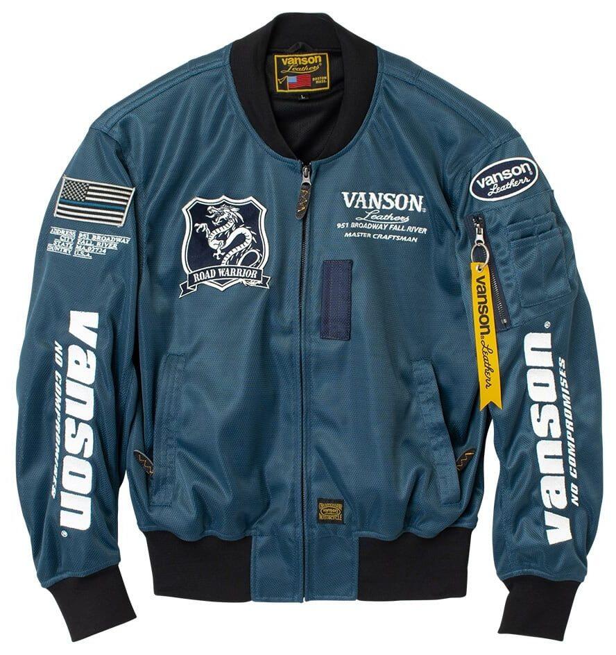 Vanson Leathers MA-1ジャケット ネイビー プロテク 3302752_3238.jpg