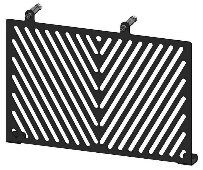 ■詳細説明The radiator grille in galvanized steel，protected with ahighquality matt black epoxy paint.The radiator guard is 1.5mm thick，laser cut ondigitalcontrols，nitrogen cooled.Epoxy painting means choosing a paint with good covering powerandthus giving your various supports a smooth andhomogeneousappearance with a quick drying time.The epoxy paint is waterproof and offers good resistance toimpactand scratches.The radiator grille protects against stone impacts.Also recommended for radiators.All models are designed so that enough air can circulate throughtheradiator and does not affect engine cooling even atextremetemperatures.Does not require maintenance and insensitivity to bad weather.Guarantees quality over the long term.This sober and designer radiator grille will enhanceyourmotorcycle.■注意点※取扱説明書が付属する場合は外国語となります。※輸入商材の為、納期が遅れる場合がございます。あらかじめご了承ください。※画像には他の商品が含まれている場合があります。※メーカー都合により商品の仕様変更がある場合がございます。ご了承ください。　※画像はイメージです。