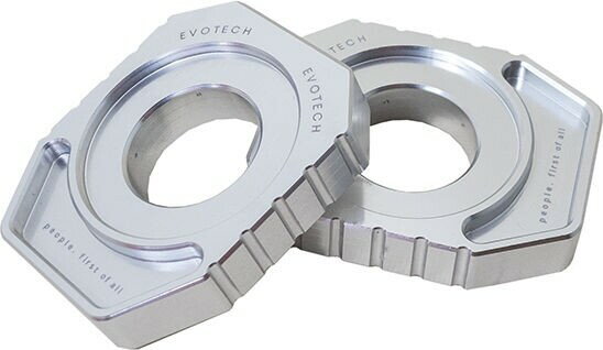Rakuten - EVOTECH エボテック Chain Adjuster， Silver アクスルブロック・チェーンアジャスター 足回り