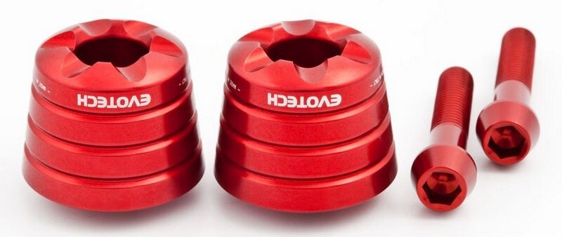 EVOTECH エボテック Handlebar Ends， Red バーエンド ハンドル