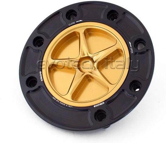 EVOTECH エボテック Fuel Cap 7 Bolts， Gold ガソリンタンクキャップボルト タン...
