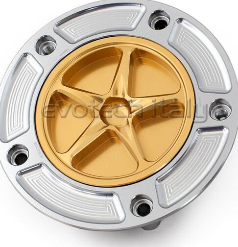 EVOTECH エボテック Fuel Cap 5 Bolts， Gold ガソリンタンクキャップボルト タン...