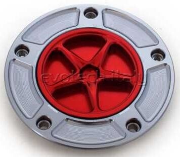 EVOTECH エボテック Fuel Cap， Red ガソリンタンクキャップボルト タンク関連 外装