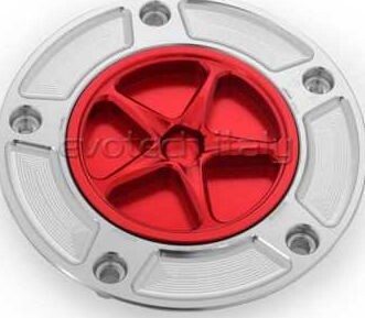 EVOTECH エボテック Fuel Cap， Red ガソリンタンクキャップボルト タンク関連 外装