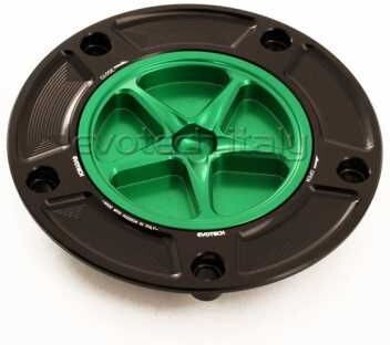 EVOTECH エボテック Fuel Cap， Green ガソリンタンクキャップボルト タンク関連 外装