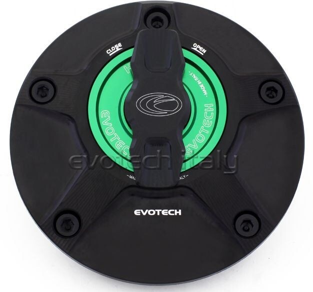 樂天商城 - EVOTECH エボテック Rapid Fuel Cap， Green ガソリンタンクキャップボルト タンク関連 外装