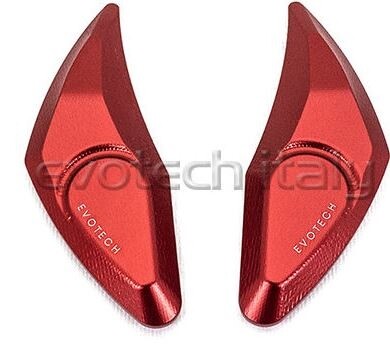 EVOTECH エボテック Mirror Hole Cap Covers， Red その他ミラーオプション・補修部品 ハンドル