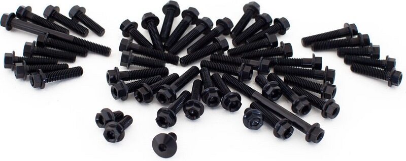EVOTECH エボテック Engine Bolts Kit， Black クランクケースボルト エンジンパーツ エンジン
