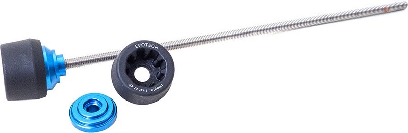 EVOTECH エボテック Front Axle Fork Guard， Blue アクスルスライダー フレーム