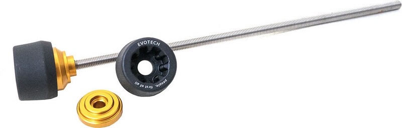 EVOTECH エボテック Front Axle Fork Guard， Gold アクスルスライダー フレーム