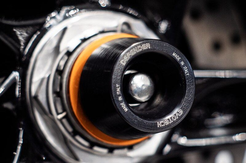 EVOTECH エボテック Rear Axle Fork Protector， Black アクスルスライダー フレーム
