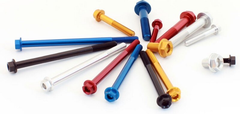 EVOTECH エボテック Ergal 7075 Bolts Raw Material， Blue その他汎用外装部品・ドレスアップパーツ 外装