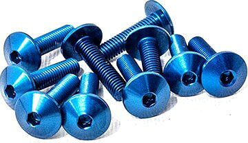 EVOTECH エボテック Ergal Bolts Tcbei M6X45， Blue その他汎用外装部品・ドレス...