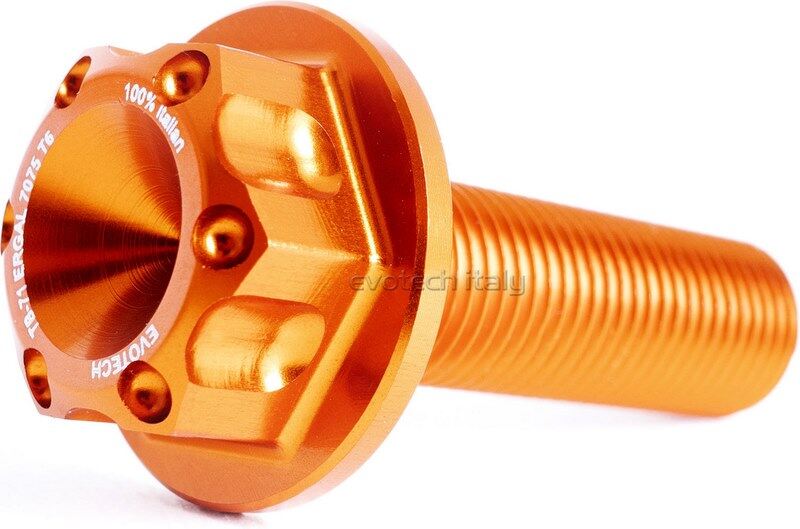 EVOTECH エボテック Axle Ergal Nut Ktm M12X1，75， Orange アクスルナット ホイール関連 足回り