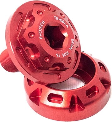 EVOTECH エボテック Swingarm Bolt And Ring Nut， Red その他スイングアームオプション・補修部品 足回り
