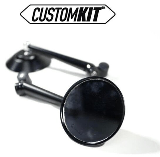 CustomKit カスタムキット Round Mirror White Glass ミラー ハンドル 3