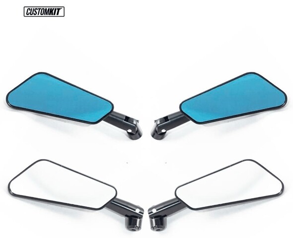 CustomKit カスタムキット Blue Glass Square Mirror ミラー ハンドル