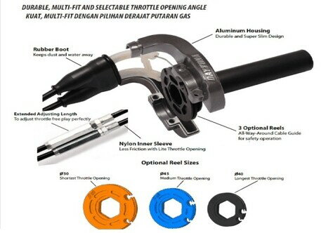 DAYTONA Indonesia デイトナ インドネシア Evolution High Throttle Kit ハイスロットルキット・スロットルキット ハンドル周辺パーツ ハンドル 3