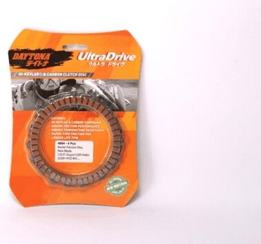 ■商品概要Fitment：Honda Blade 125 FI / Supra 125 FI■詳細説明Kevlar Daytona friction disc has proven to be very good forracingand daily use.Advantages ：1. Higher friction power and performance2. More resistant to high temperatures3. Made from paper-based materials which is stickier and doesnotcome off easily4. Longer service life and durability■注意点※取扱説明書が付属する場合は外国語となります。※輸入商材の為、納期が遅れる場合がございます。あらかじめご了承ください。※メーカー都合により商品の仕様変更がある場合がございます。ご了承ください。　※画像はイメージです。■適合車種Blade 125&ensp;Blade 125&ensp;&ensp;備考: FISupra 125&ensp;Supra 125&ensp;&ensp;備考: FI