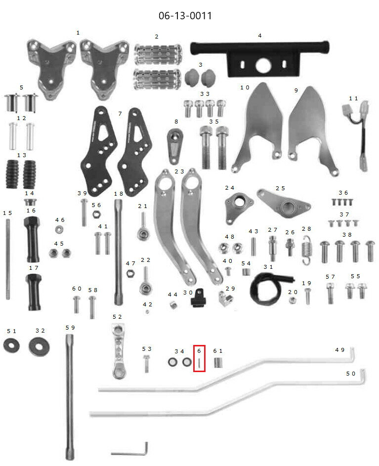SP武川 SPタケガワ 【補修用パーツ】平行ピン Φ1.6X10(5個) モンキー ゴリラ HONDA ホンダ その他ステップオプション・補修部品 ステップ 足回り