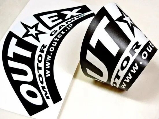 OUTEX アウテックス サイレンサーエンドコーンカバー用OUTEXステッカー ステッカー・デカール 外装