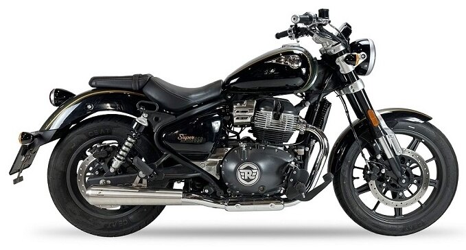 樂天商城 - IXRACE アイエックスレース スリップオンマフラー 左右2本出 MK SUPER METEOR 650 ROYAL ENFIELD ロイヤルエンフィールド マフラー
