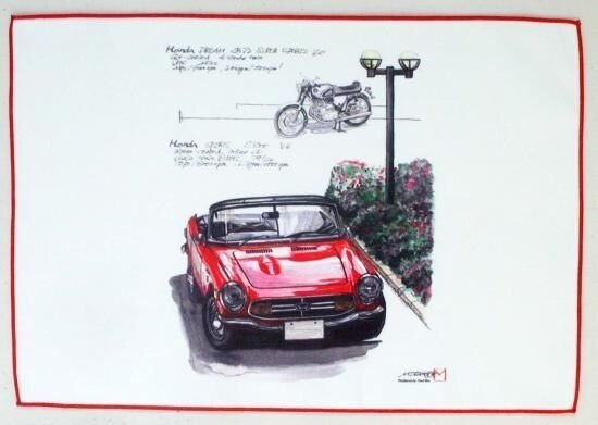 Honda Official Licensed Product ホンダオフィシャルプロダクト ミニタオル ホンダ S800＆CB72 CB72 S800 HONDA タオル ケミカル