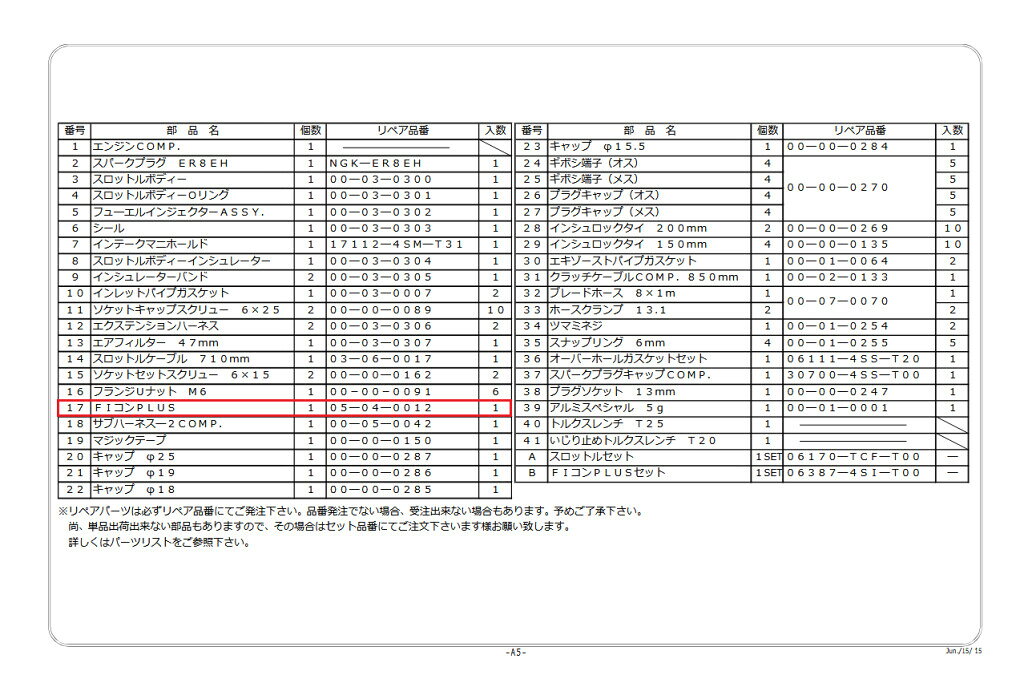 SP武川 SPタケガワ 【補修部品】FIコンPLUS (1C4V 4SM 148cc コンプリート専用) イ...